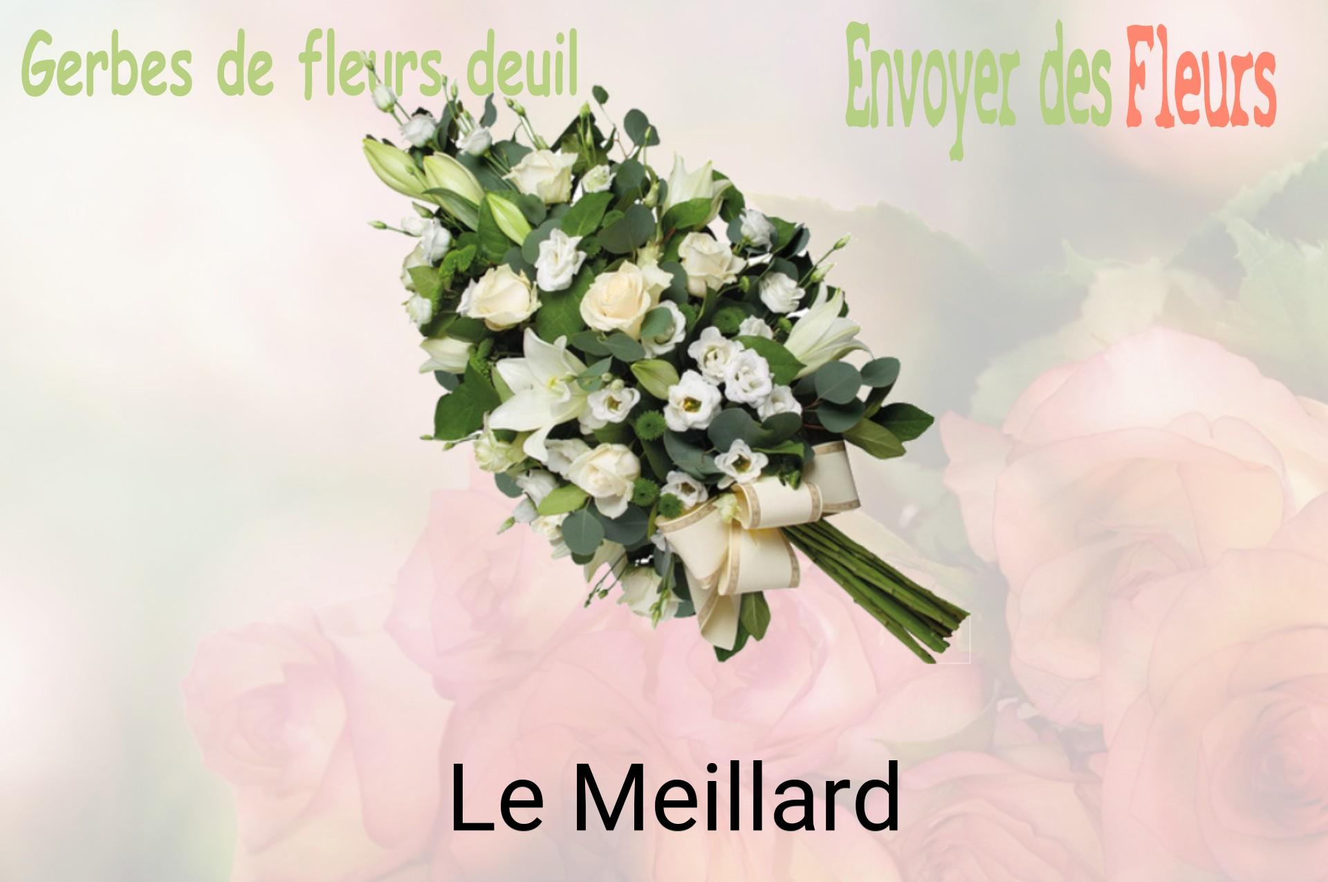Gerbe de fleurs de deuil livrée à Le Meillard